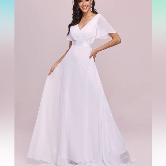 Ever-Pretty Women's Retro V-Neck Wrap Velvet Maxi Dress – Plus Size Formal Evening Gown 3 thumbnail image